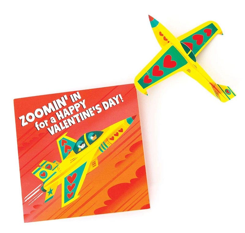 Playhouse Pop Out Paper Airplanes 28 Card Super Valentine Exchange Pack for Kids - Image 5