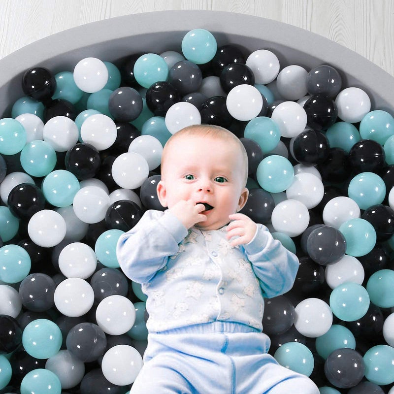 STARBOLO Ball Pit Balls Pack of 100 - BPA&Phthalate Free Non-Toxic Crush Proof Play Balls Soft Plastic Ball for 1 2 3 4 5Years Old Toddlers Baby Kids Birthday Pool Tent Party (2.16inches) - Image 2