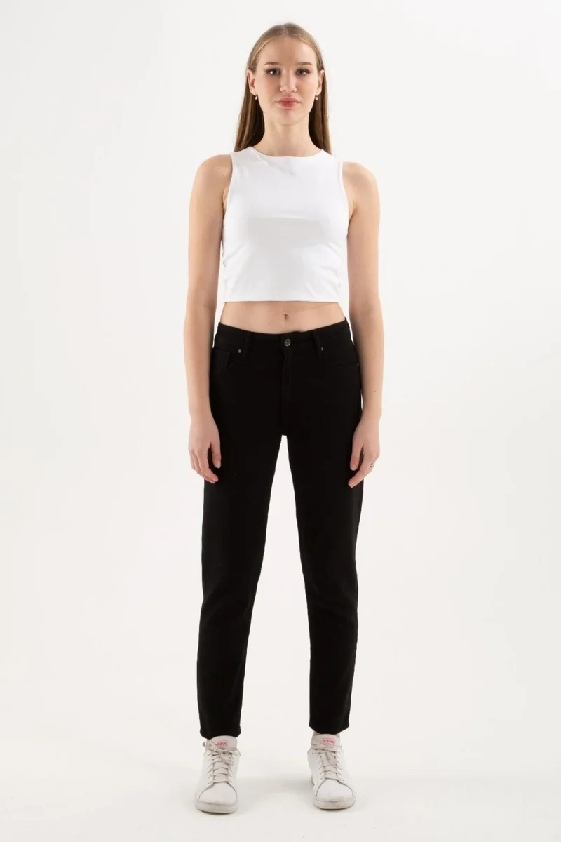 Fashion Friends Stretch Cotton Mom Fit High Waist Skinny Leg Jeans Women's Jeans 24K0534K1