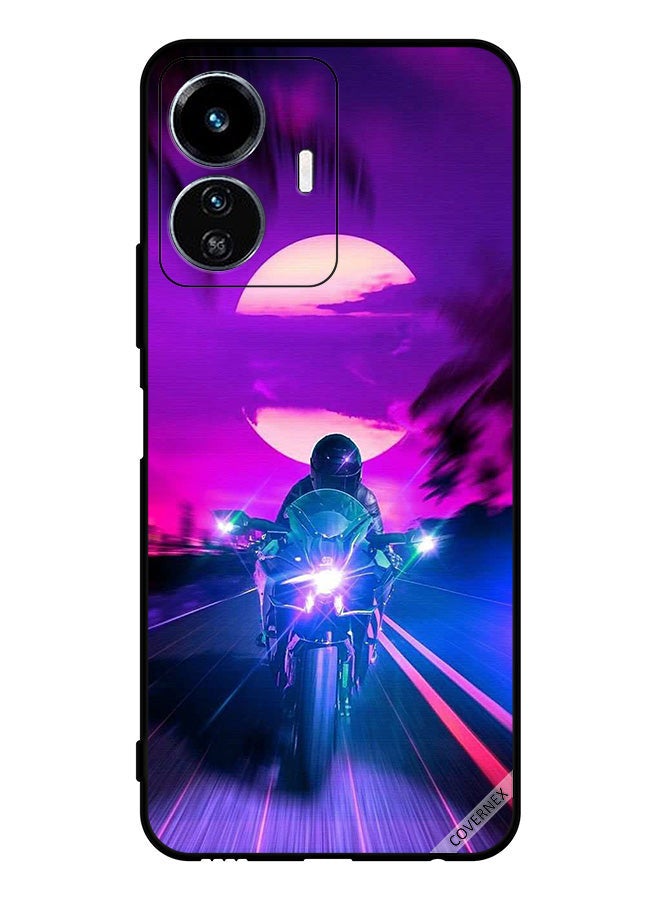 Covernex Protective Case Cover For vivo Y77e Man On Bike Wallpaper - Image 1