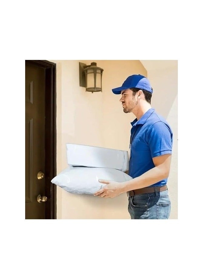 ديسيجيباك أكياس البريد البيضاء البلاستيكية، نافذة AWB، ختم الفلّان | 25 × 30 سم أكياس شحن ذاتية اللصق، أظرف للتغليف والتوصيل 100 قطعة/عبوة | مثالية لإرسال الطرود والملابس - Image 5