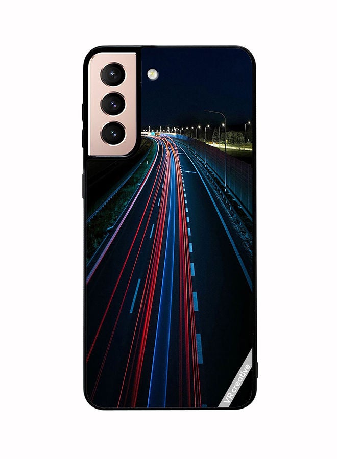 VR CREATIVE Protective Case Cover For Samsung Galaxy S21 Plus 5G Road Design Multicolour - Image 1