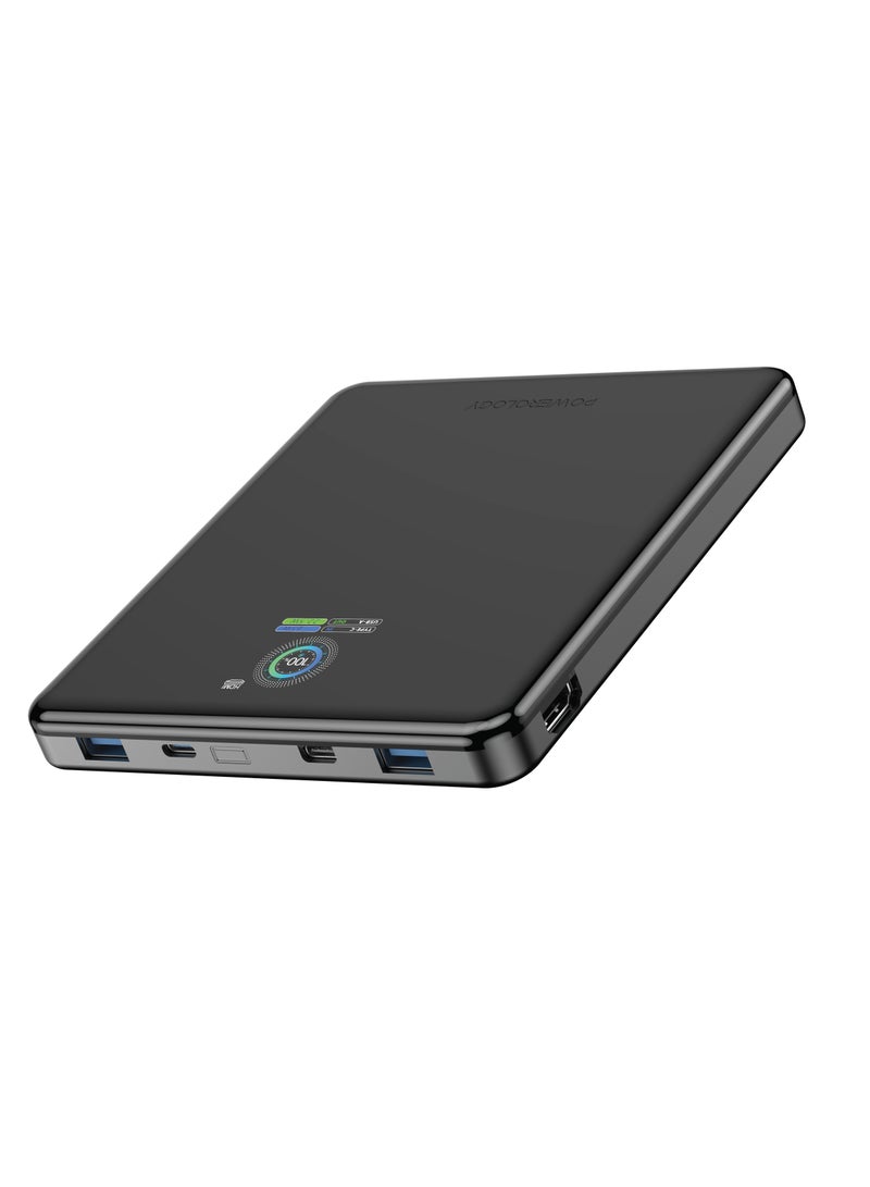Powerology VoltStream 20000mAh Power Bank PD 100W / Portable Battery / High Capacity Powerbank / HDMI | USB-C | USB-A Support / Smart Power Display - Black - Image 2