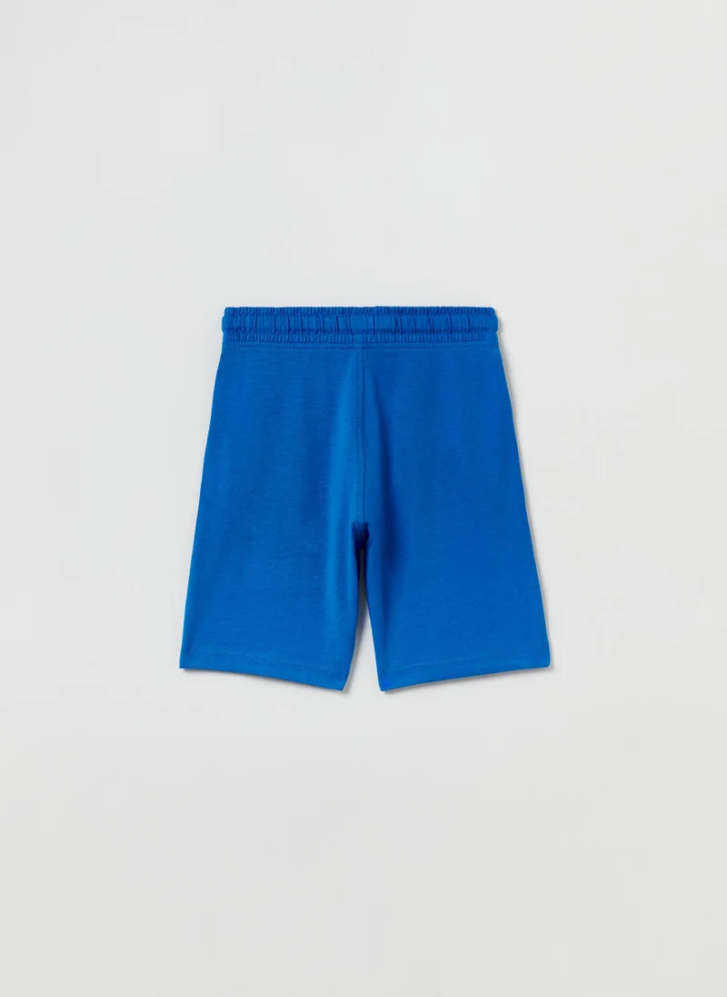 Ovs Bermuda Joggers With Palm Print