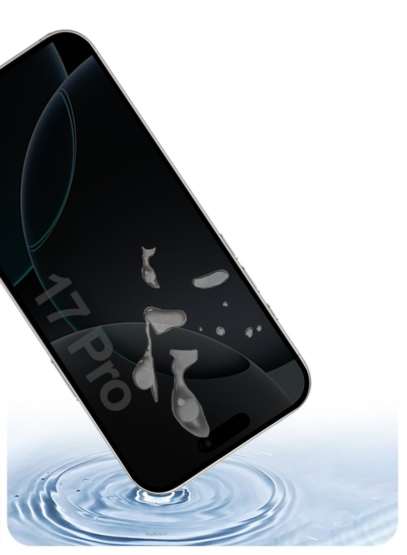 CATANES 2 PCS of Premium Privacy Screen Protector for iPhone 17 Pro, Anti-Spy Tempered Glass HD Clear View Easy Installation - Image 5