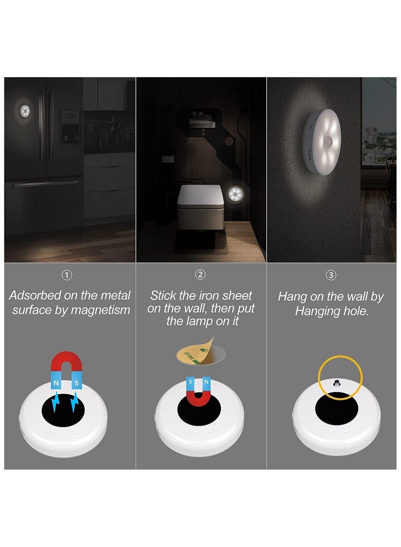 Hihonor Motion Sensor Night Light 2 Pack LED Night Lights, Dusk to Dawn Motion Sensor for Bedroom, Bathroom, Toilet, Stairs, Kitchen, Hallway - Image 5