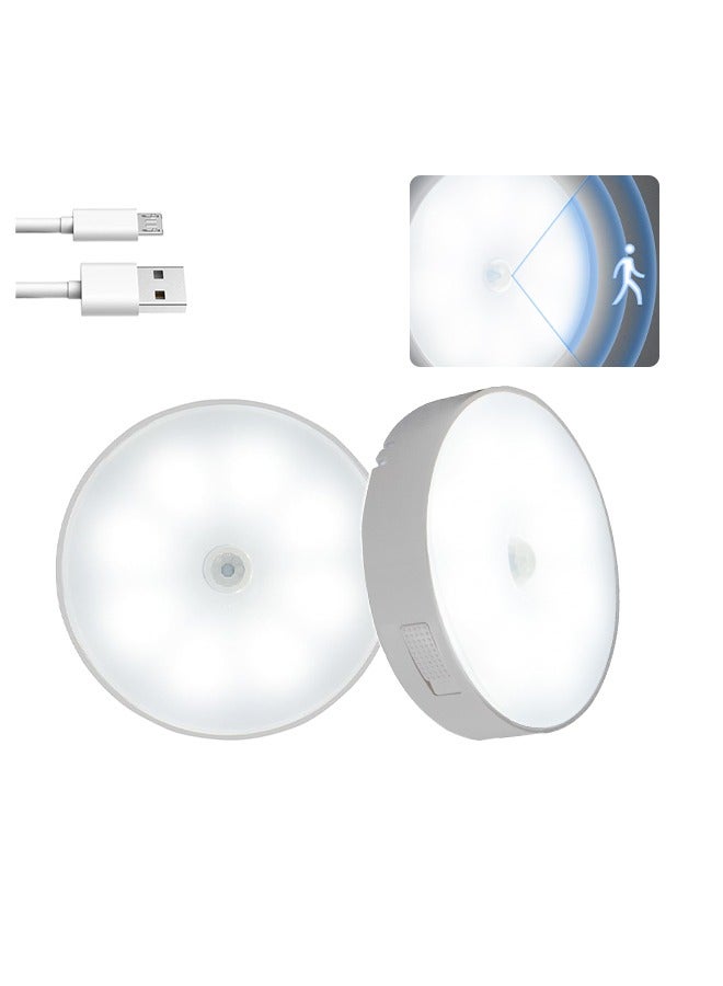 Hihonor Motion Sensor Night Light 2 Pack LED Night Lights, Dusk to Dawn Motion Sensor for Bedroom, Bathroom, Toilet, Stairs, Kitchen, Hallway - Image 1