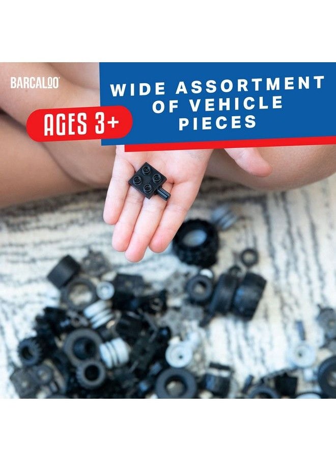 Barcaloo - 144 Piece Building Bricks Kit Wheel Tire Axle & Windshield Pieces Car Accessories Building Block Set Accessories Kit For Boys And Girls Compatible With All Major Brands - Image 1