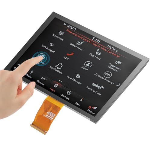 WonVon 8.4" Uconnect Touch Screen 4C UAQ LCD Monitor Radio Navigation Compatible for Jeep Dodge RAM Chrysler 2017-2021 Radio Navigation New OEM Replace LA084X01(SL)(02) - Image 1
