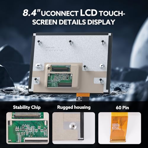 WonVon 8.4" Uconnect Touch Screen 4C UAQ LCD Monitor Radio Navigation Compatible for Jeep Dodge RAM Chrysler 2017-2021 Radio Navigation New OEM Replace LA084X01(SL)(02) - Image 4