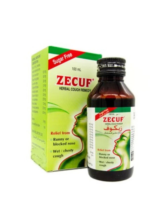 Zecuf Herbal Cough Syrup - Sugar Free 100ml