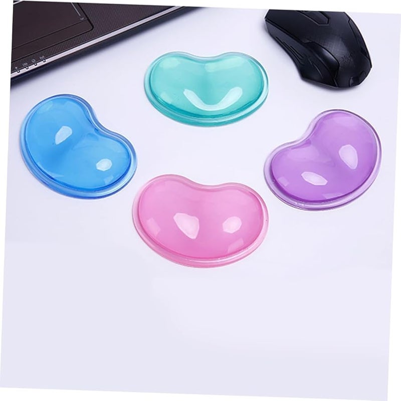 Blue Heart Shaped Silicone Gel Wrist Rest Pad Ergonomic Keyboard Support for Office Desktop Computer - Image 4