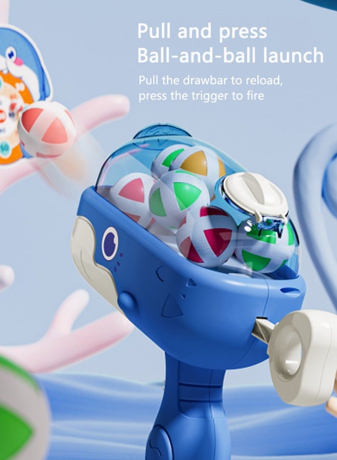 تورنيدو جولد لعبة إطلاق النار على لوحة سهام الحوت للأطفال مع 12 كرة لاصقة، ألعاب تفاعلية تنافسية بين الوالدين والطفل في الأماكن المغلقة والمفتوحة - Image 4