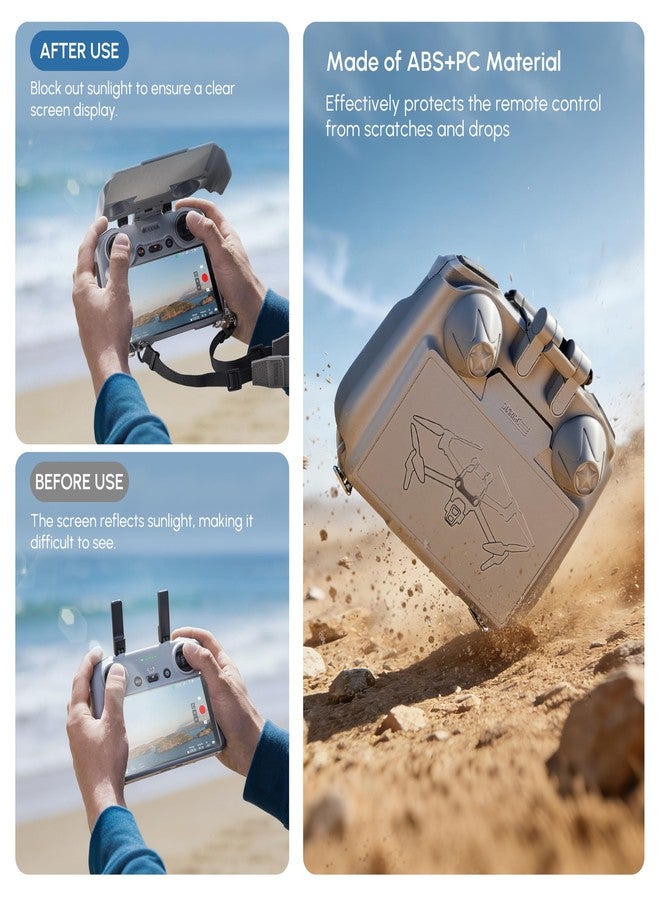 STARTRC Mini 5 Pro Sunshade with Neck Strap for DJI Avata 360/Mini 5/4/3 Pro/Neo 2/Flip/Air 3S/Mavic 4 Pro/Accessories, Sun Hood Protection for DJI RC2 and RC Controller , 3-in-1 Screen Protector for Mini 5 Pro Accessories - Image 4