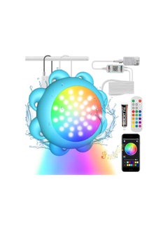 LED Pool Lights for Inground Pool,Underwater Lights with APP&Remote Control,Upgraded Rechargeable Submersible LED Lights with IP68 Waterproof,Smart Pool Lights for Inground Above Ground Pool (RGB-10W)