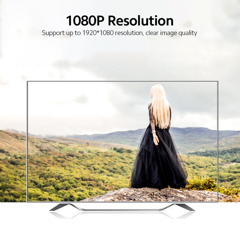 محول HD إلى AV محول إشارة رقمية إلى فيديو RCA يدعم دقة 1080P ويناسب معايير NTSC/PAL وتتوافق على نطاق واسع - لون أبيض - Image 3