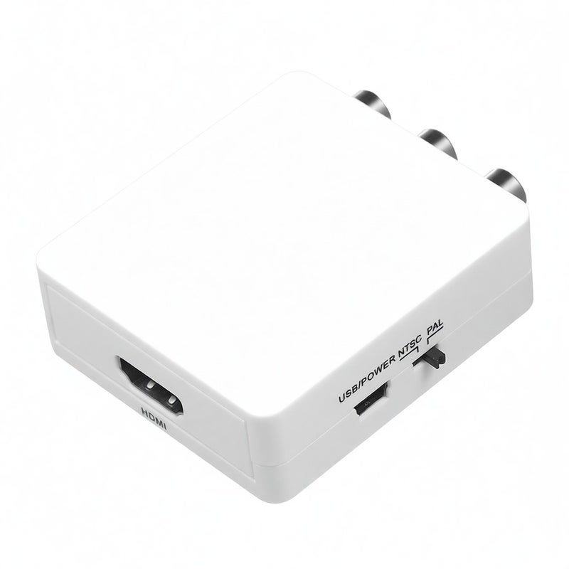 محول HD إلى AV محول إشارة رقمية إلى فيديو RCA يدعم دقة 1080P ويناسب معايير NTSC/PAL وتتوافق على نطاق واسع - لون أبيض - Image 1