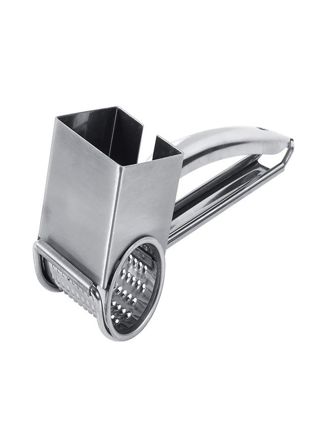 BOENLU Mouli Grater Stainless Steel Cheese Grater MultiFunctional Rotary Kitchen Tool for Slicing Shredding and Grating Cheese and Vegetables in Home Kitchen Silver 20cm - Image 5