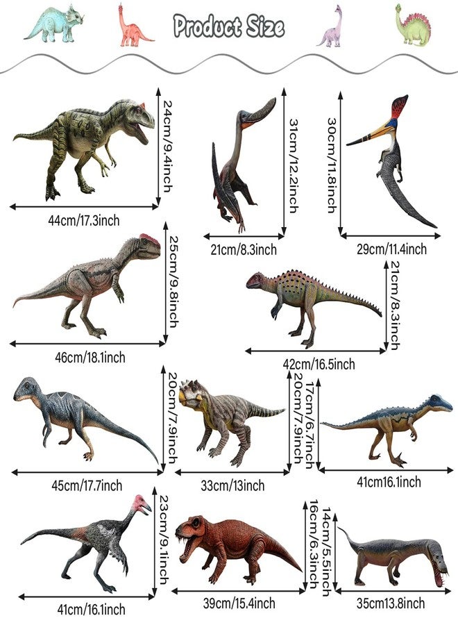 WOYINIS 13 PCS Large 3D Dinosaurs Wall Stickers Kids Dinosaur Wall Stickers, Peel & Stick Removable Wall Decal Art Boys Bedroom Nursery Classroom Playroom Decor - Image 2