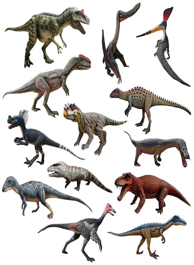 WOYINIS 13 PCS Large 3D Dinosaurs Wall Stickers Kids Dinosaur Wall Stickers, Peel & Stick Removable Wall Decal Art Boys Bedroom Nursery Classroom Playroom Decor - Image 1