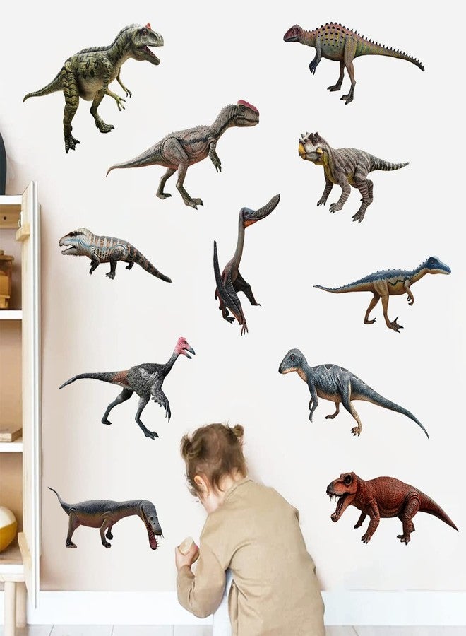 WOYINIS 13 PCS Large 3D Dinosaurs Wall Stickers Kids Dinosaur Wall Stickers, Peel & Stick Removable Wall Decal Art Boys Bedroom Nursery Classroom Playroom Decor - Image 3