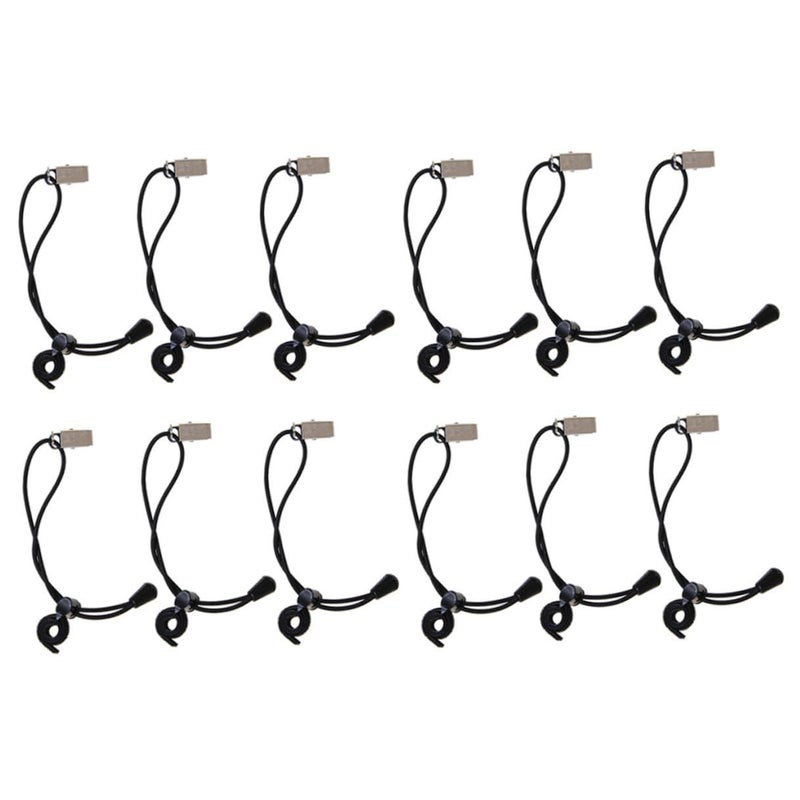 12 Pieces Adjustable Elastic Photography Clips Backdrop Clamps Windproof Fixed Pegs For Photo Studio Background Support Black - Image 2