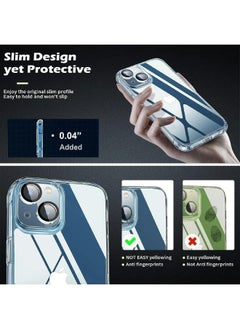 Generic iPhone 13 Slim Transparent Case with 1 Pack Tempered Glass Screen Protector and 1 Pack Camera Lens Protector Mobile Cover for iPhone 13 (6.1 Inch) (3in1)  - Image 5