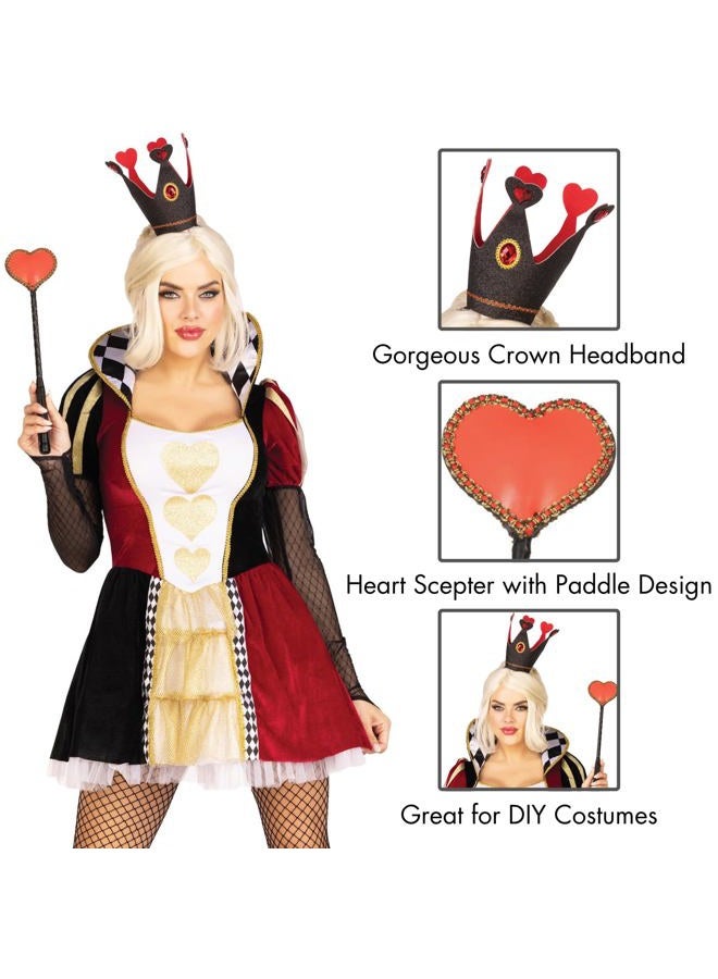 Leg Avenue Women's Crown and Scepter Costume Accessory, Black/Red, One size - Image 2
