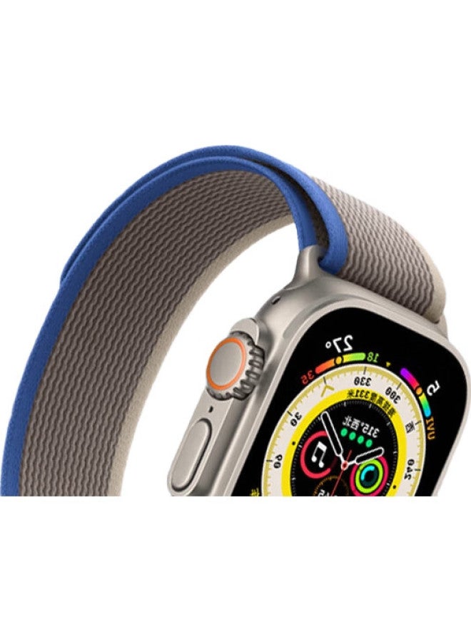 Mssm Apple Watch Nylon Loop Strap For Apple Watch Ultra2/s10/9/8/7/se Green-44/45/46/49mm - Image 2