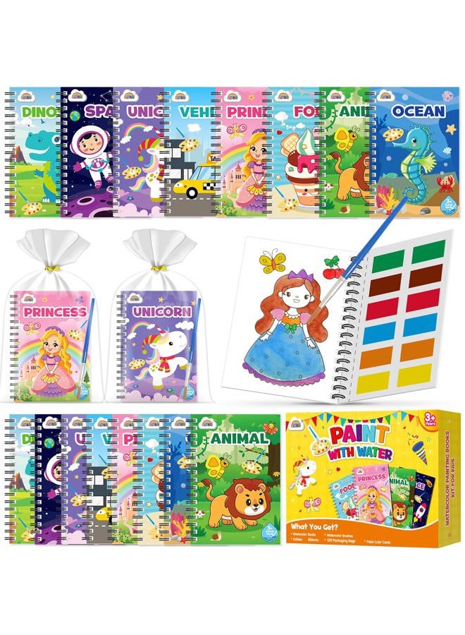 ZMLM 16 Water Coloring Books for Kids Party Favors - Bulk Mini Coloring Books for Kids Ages 4-8,Small Birthday Goodie Bag Stuffers School Return Gift Art Crafts Classroom Prizes - Image 1
