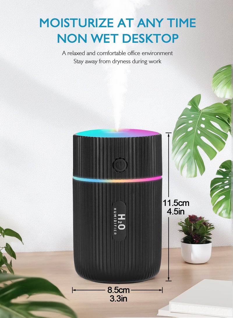 URbazaar 220ml Essential Oil Diffuser, Ultrasonic Cool Mist Aromatherapy Diffusers Aroma Humidifier with Colour Changing LED Lights Aromatherapy Diffuser for Car, Home, Office (Black)  - Image 2