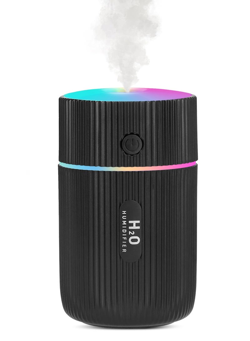 URbazaar 220ml Essential Oil Diffuser, Ultrasonic Cool Mist Aromatherapy Diffusers Aroma Humidifier with Colour Changing LED Lights Aromatherapy Diffuser for Car, Home, Office (Black)  - Image 1
