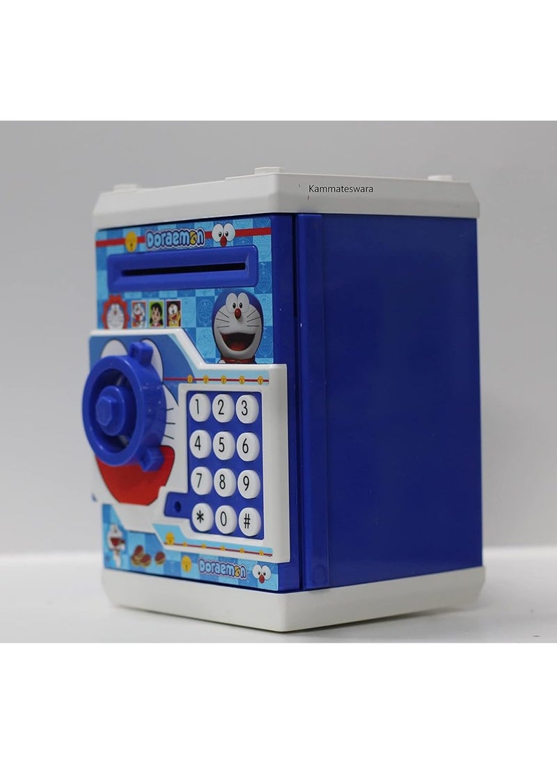 Electronic ATM for Kids Cash Coin Safe Box with Password Code Automatic Grab Bill Door Opening Fingerprint Unlock Simulation for Children Best Gifts Toys for Girls  - Image 2