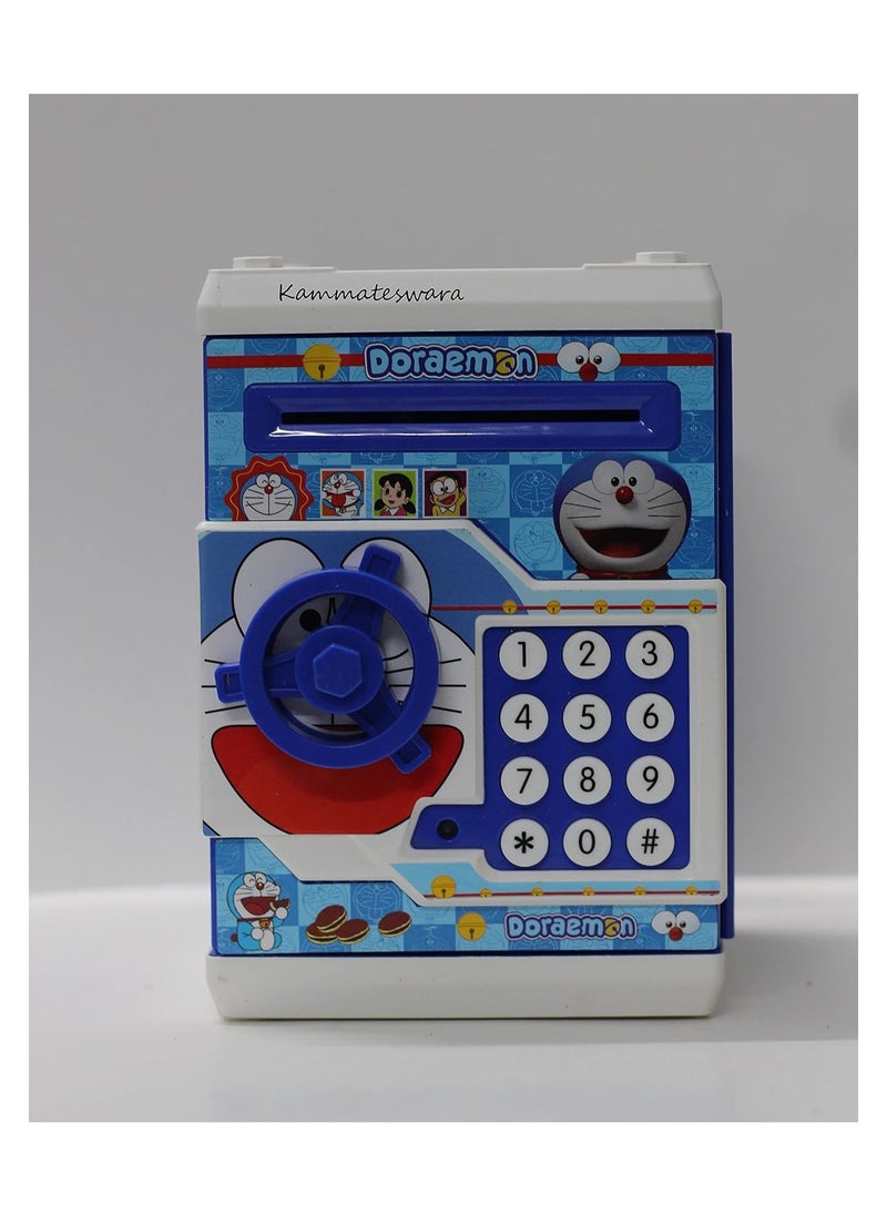 Electronic ATM for Kids Cash Coin Safe Box with Password Code Automatic Grab Bill Door Opening Fingerprint Unlock Simulation for Children Best Gifts Toys for Girls  - Image 4