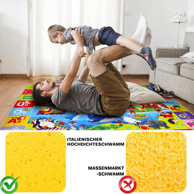 QUOKKA Baby Play Mat for Floor Plush ABC Playmat for Toddlers and Infants - Large Padded Non-Slip Nursery Rug for Babies Crawling and Playing - Foldable Care Mat for Playroom - Image 5