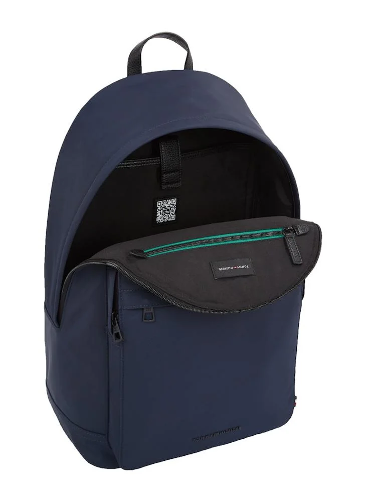 TOMMY HILFIGER Logo Textured Dome Backpack