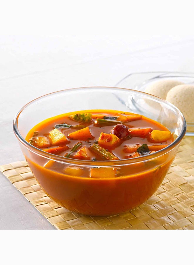 Borosil Borosilicate Round Glass Mixing Bowl Oven Safe Mixing Bowl Glass Serving Bowl 350 ml Transparent - Image 1