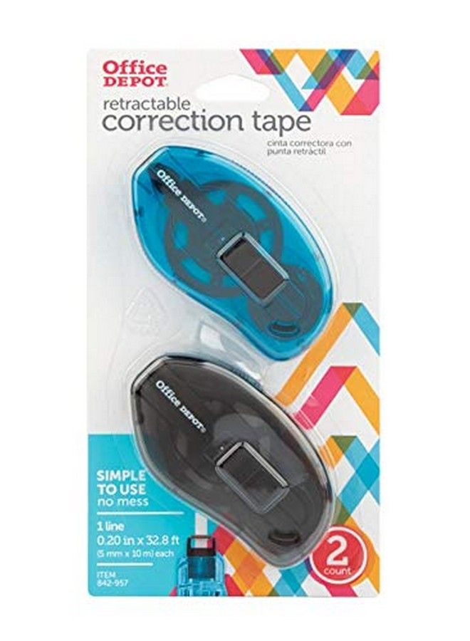 Office Depot ® Correction Fluid Correction Tape Slide 7.5" X 3.95" X 1" White Pk Of 2 - Image 2