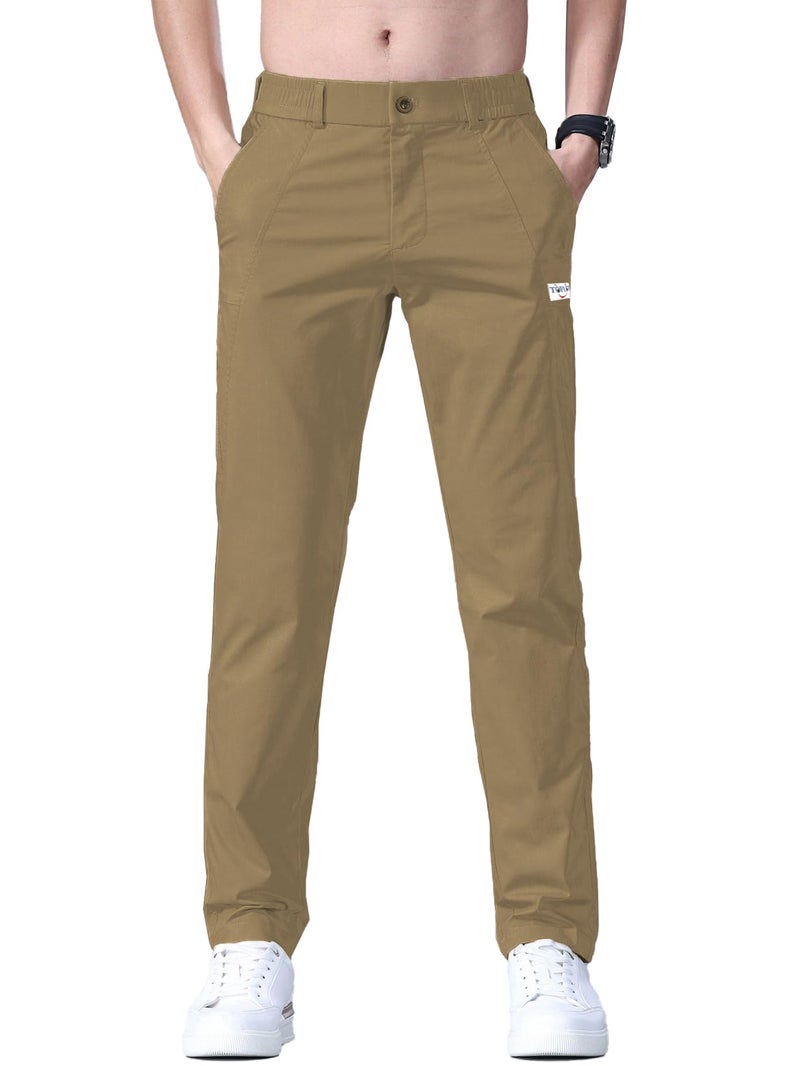 TOPLOT Men's Regular Casual Trouser (Pant-5188-Gold-36) - Image 4