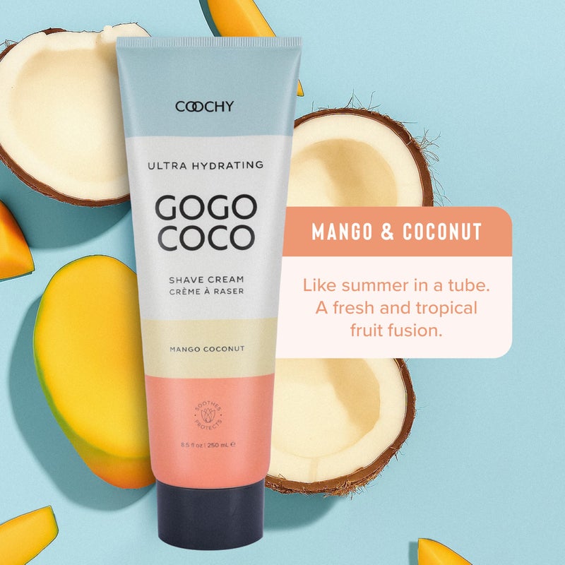 Coochy Ultra Hydrating Shaving Cream | Prevents Irritation, Bumps & Dry Skin | Doubles as Hair Conditioner | Coconut Oil, Tea Tree Oil, Jojoba Oil, Shea Butter & Aloe Vera | Mango Coconut 8.5oz/250mL - Image 5