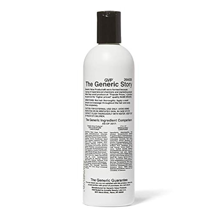 Generic Value Products Gentle Moisture Conditioner, Sulfate Free, Contains Argan Oil, Flax Seed, and Palm Oil, Detangles, Reduces Frizz, 12 Oz - Image 3