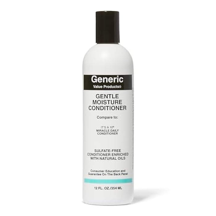 Generic Value Products Gentle Moisture Conditioner, Sulfate Free, Contains Argan Oil, Flax Seed, and Palm Oil, Detangles, Reduces Frizz, 12 Oz - Image 1