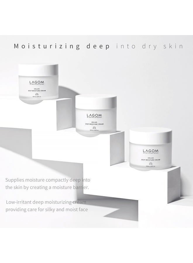 LAGOM Cellus Deep Moisture Cream Natural Moisturizer with Ceramide and D-Panthenol (B5) Smooth, Hydrating, Nourishing Protecting Cream 2.02 Fl Oz - Image 2