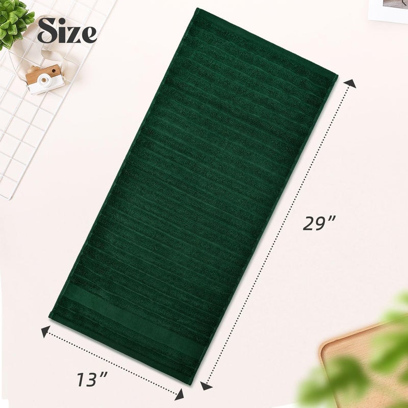 Jacquotha 2-Pack Hand Towels (Forest Green) Ribbed â€“ Kitchen & Bathroom Premium Cotton Towels 13â€ x 29â€, Soft and Quick Drying 480 GSM - Image 5