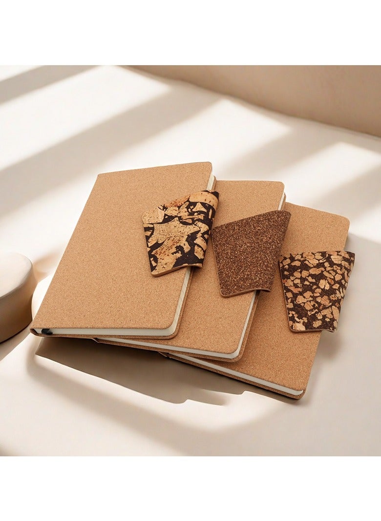 Generic 【MOCHA】Coffee grounds cork notebook,Journal, 90 Sheets/180 s 100GSM Thick Cream Paper,Writing,Travel,Business,Work  School,Journals for Writing Hardcover Journal Supplies for Work Note Taking  - Image 2