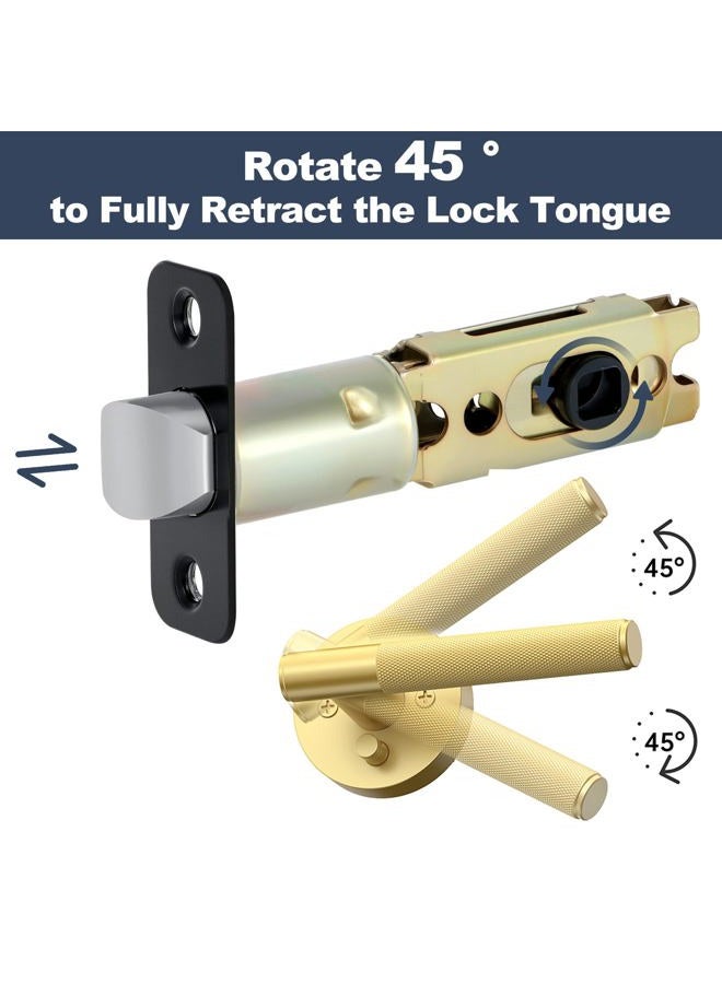 Aesytava Matte Black 2 Pack Door Lock Parts, Adjustable Door Latch Replacement, Door Lock Replacement Parts, Door Deadlatch Mechanism - Image 3