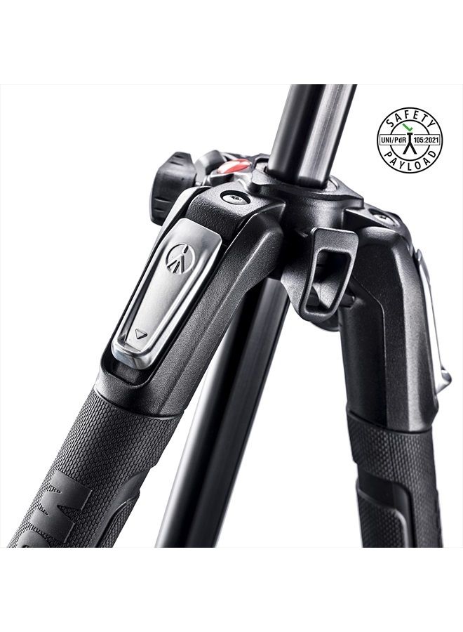 Manfrotto حامل ثلاثي الأبعاد من الألمنيوم 190X (MT190X3) باللون الأسود - Image 2
