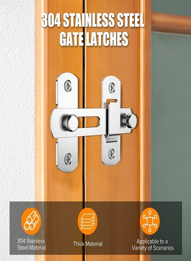 LOCANS قفل مزلاج من الفولاذ المقاوم للصدأ شديد التحمل من LOCANS، مشبك أمان للأبواب المنزلقة، واقي باب، باب للنافذة، خزانة، ملحقات تركيب، (عبوة من قطعة واحدة) - Image 5