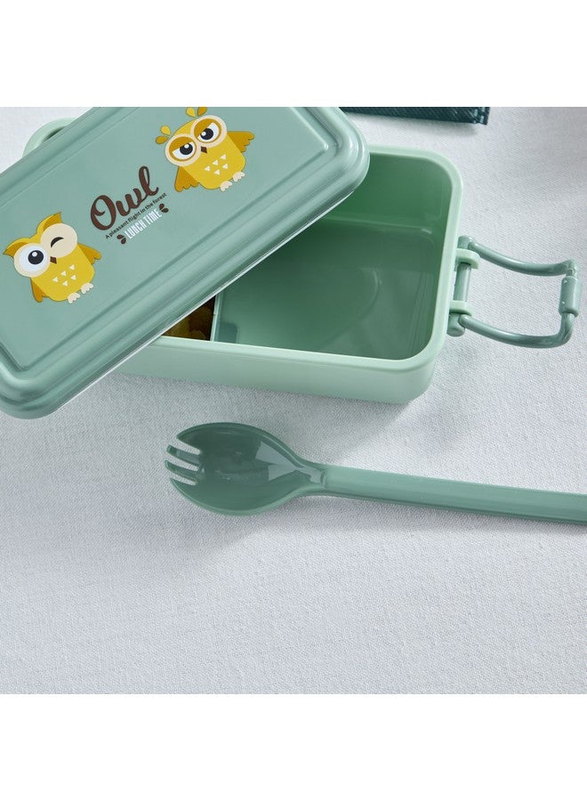 Home Box Neo Owl 3-Piece Lunch Box and Bottle Set with Spork 500 ml  - Image 3