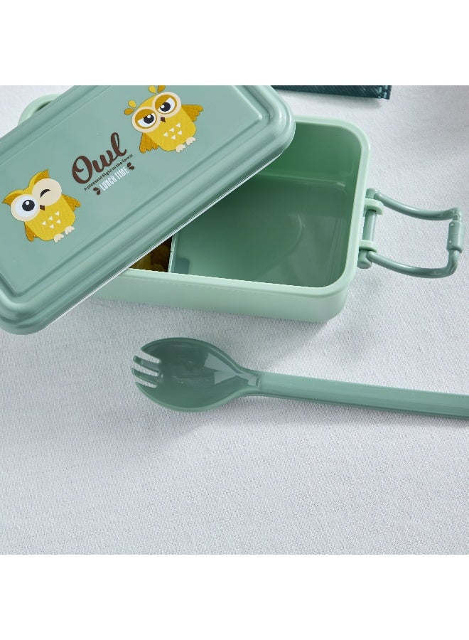 Home Box Neo Owl 3-Piece Lunch Box and Bottle Set with Spork 500 ml  - Image 4